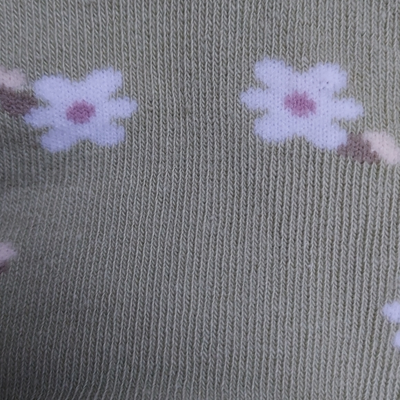 Country Kids Ditsy Daisy, 6 pair, Sage Green, size 8-9 NWT - Picture 4 of 7